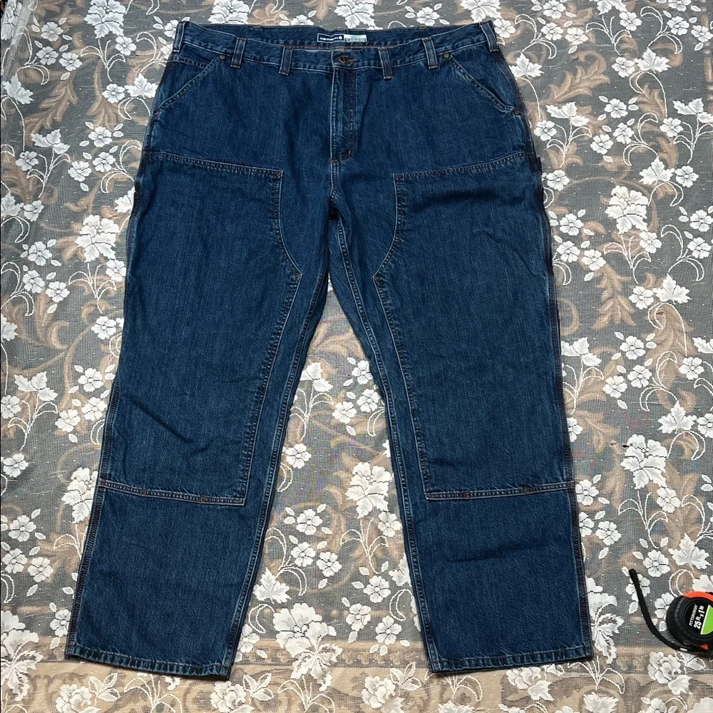 RELAXED LOOSE RUGGED FLEX® DUCK DOUBLE-FRONT DUNGAREE NWOT